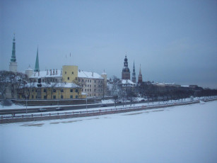 Картинка панорама старой риги города рига латвия
