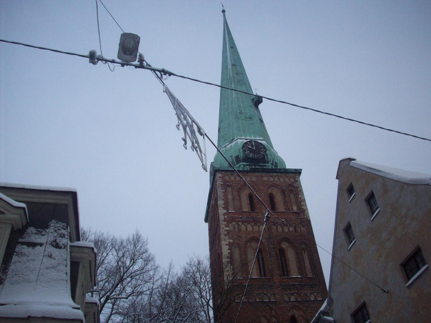 Обои картинки фото старая, рига, церковь, св, иакова, города, латвия