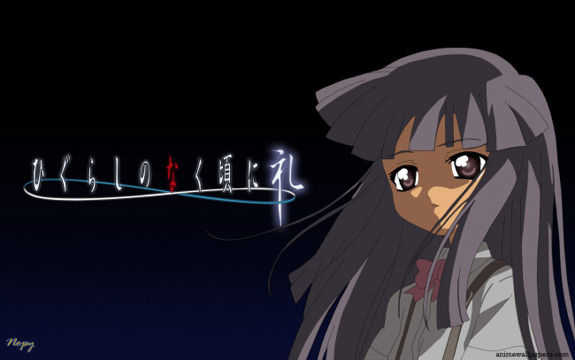 Обои картинки фото аниме, higurashi, no, naku, koro, ni, furude, rika