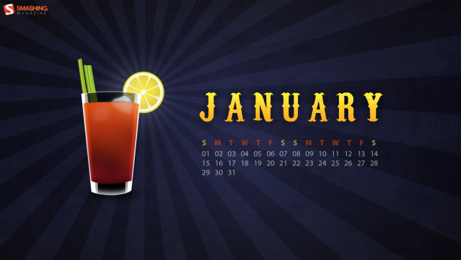 Обои картинки фото календари, рисованные, векторная, графика, коктейль, стакан, лимон