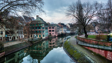 Картинка strasbourg города страсбург+ франция канал дома набережная