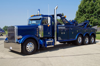 Картинка peterbilt+tow+truck автомобили peterbilt тяжелый грузовик седельный тягач