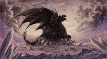 Картинка фэнтези драконы змеи рога фантастика взгляд демоница