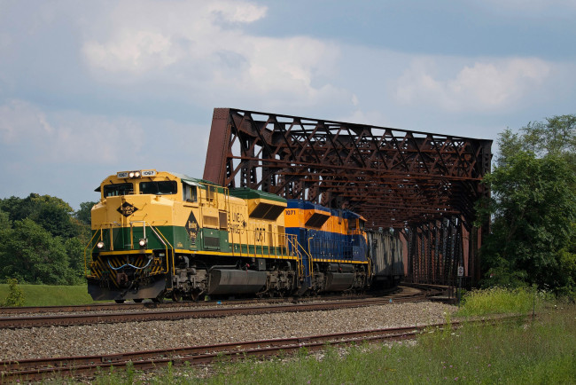 Обои картинки фото техника, поезда, локомотив, состав, дорога, железная