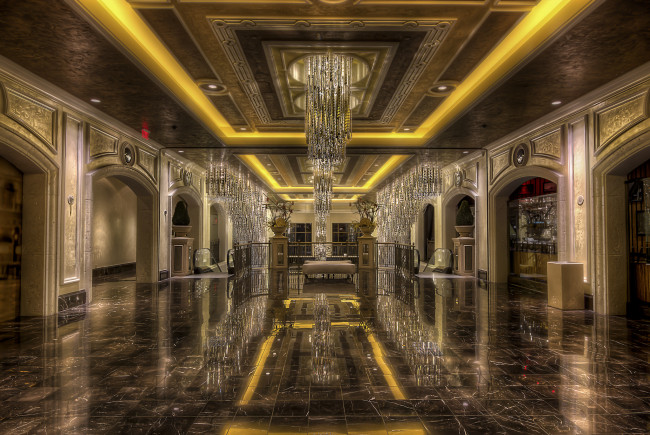 Обои картинки фото palazzo chandelier room, интерьер, холлы,  лестницы,  корридоры, холл