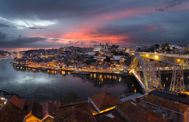 Обои картинки фото porto de ponte a ponte, города, - панорамы, мост, река