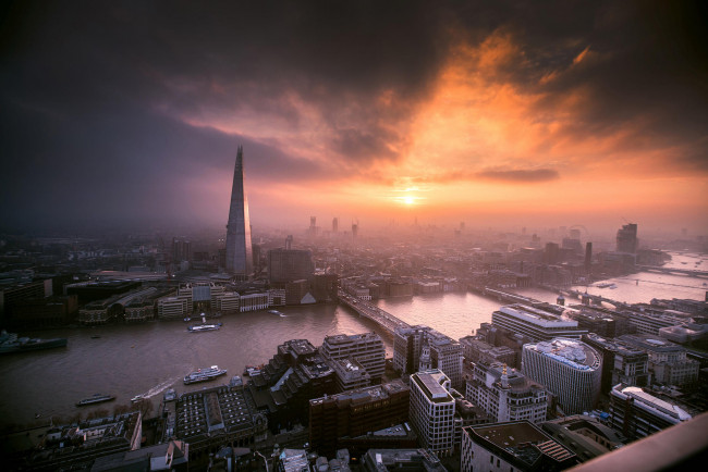 Обои картинки фото города, лондон , великобритания, закат, лондон