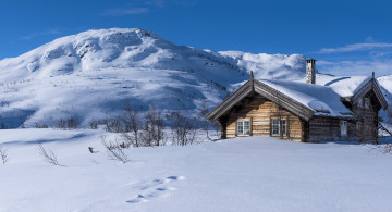 Картинка города -+здания +дома снег дом зима горы норвегия