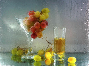 Картинка еда виноград капли ягоды
