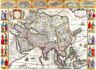 Картинка разное глобусы карты азия старинный гравюры