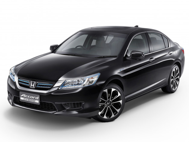 Обои картинки фото автомобили, honda, темный, 2013г, th-spec, hybrid, accord