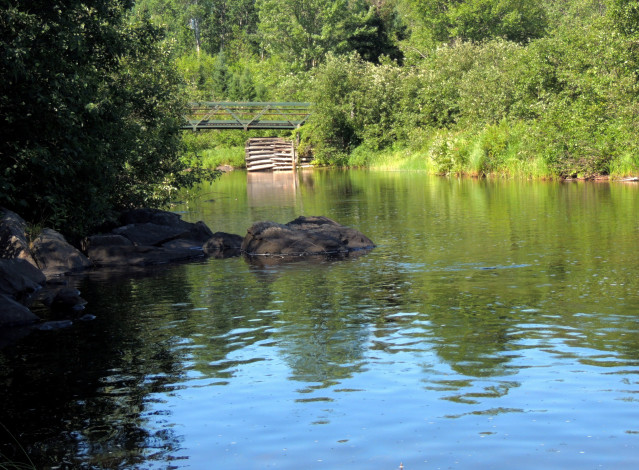 Обои картинки фото природа, реки, озера, камни, мостик