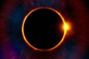 Картинка солнечное+затмение космос солнце цифровая вселенная луна сумерки затмение