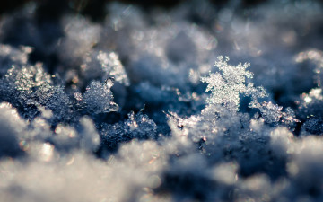 обоя природа, макро, кристаллы, снег