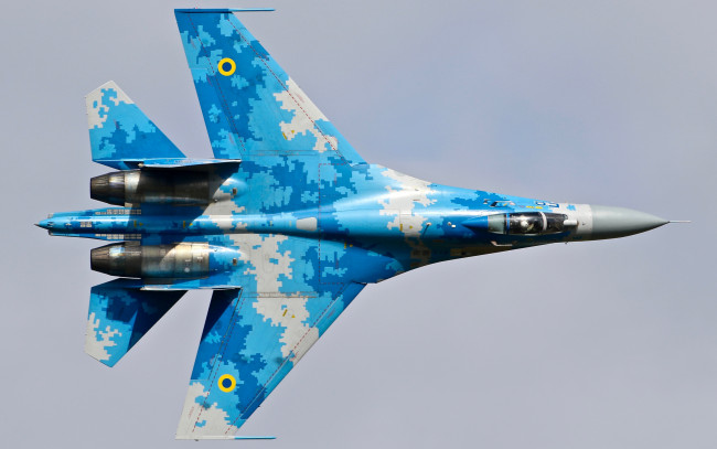Обои картинки фото авиация, боевые самолёты, су-27