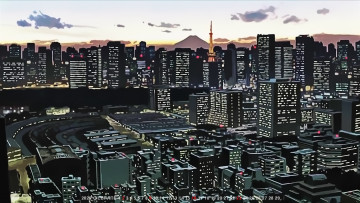 Картинка календари аниме calendar 2020 ночь здание город дом архитектура небоскреб
