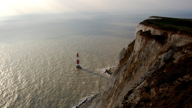 Обои картинки фото природа, маяки, скала, море