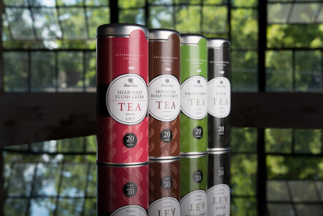 Обои картинки фото shan valley tea, бренды, - shan valley, чай, коробка, сорт, этикетка