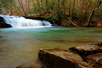 Картинка природа водопады камни водопад water river stream rocks waterfall вода река поток