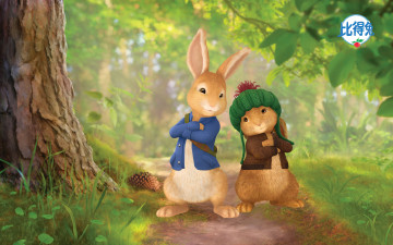 обоя peter rabbit , кролик питер, мультфильмы, - peter rabbit, кролики