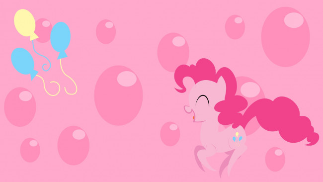 Обои картинки фото мультфильмы, my little pony, шары, пони