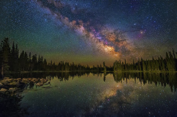 Картинка природа реки озера ночь