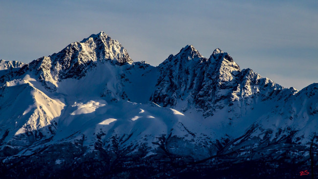 Обои картинки фото природа, горы, аляска, из, категории, обои, пейзажи, landscape, mountains, снег, snow, alaska