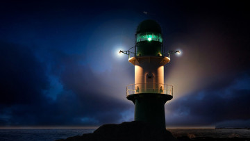 Картинка природа маяки ночь маяк