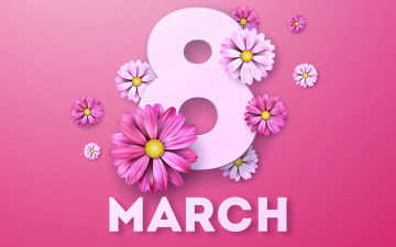 обоя праздничные, международный женский день - 8 марта, женский, день