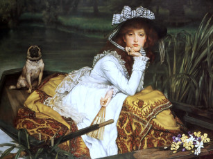 Картинка девушка лодке рисованные jacques joseph tissot james