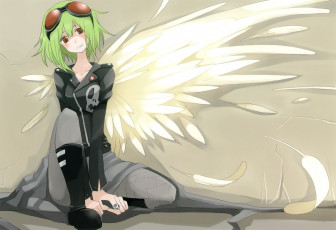 Картинка аниме vocaloid девушка крылья gumi вокалоид