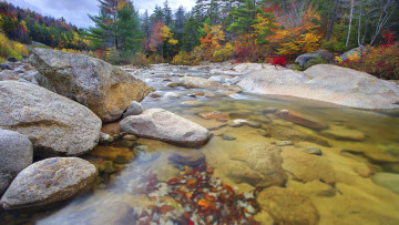 Картинка природа реки озера камни осень лес