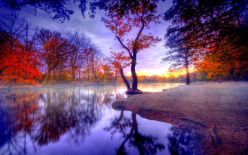 Картинка природа реки озера тишина осень