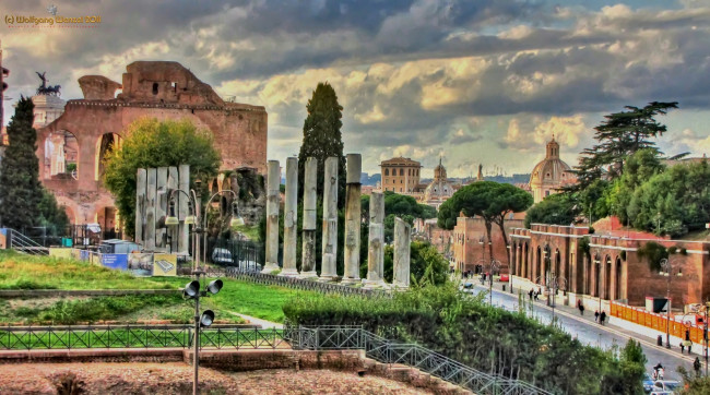 Обои картинки фото forum, romanum, города, рим, ватикан, италия, колонна