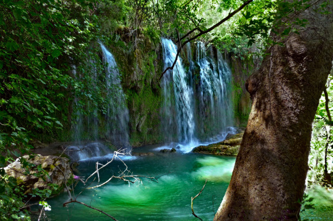 Обои картинки фото природа, водопады, турция, анталья, kursunlu, waterfall