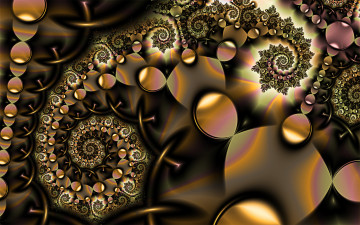 Картинка 3д графика fractal фракталы изгибы линии фон цвета узор