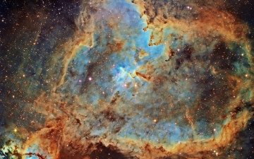 Картинка heart nebula космос галактики туманности туманность звезды краски вселенная