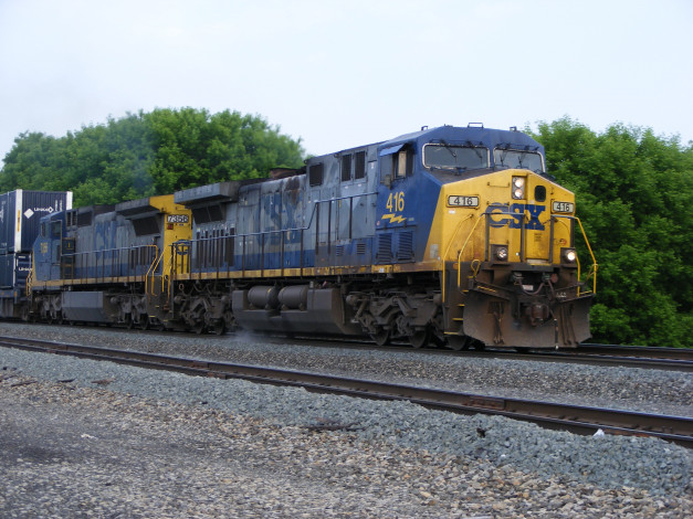 Обои картинки фото csx, 416, техника, локомотивы, железная, дорога, дизельэлектровоз