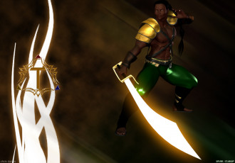 Картинка 3д+графика фантазия+ fantasy мужчина взгляд фон меч символ