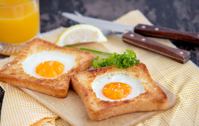 Обои картинки фото еда, Яичные блюда, завтрак, яйца, гренка, тосты, яичница