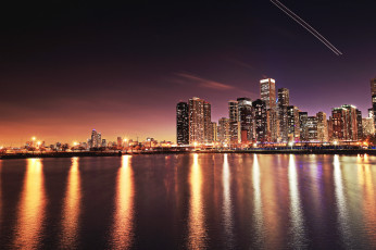 обоя chicago, города, Чикаго , сша, ночь, огни