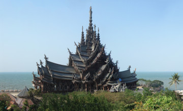 Картинка города -+буддийские+и+другие+храмы патайя истины тайланд храм