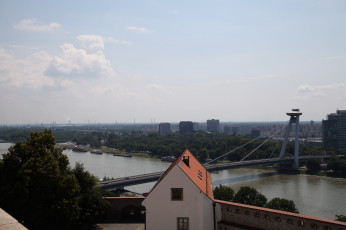 обоя города, братислава , словакия, река, мост