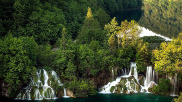 Картинка plitvice+lakes croatia природа водопады plitvice lakes