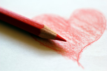 Картинка разное канцелярия +книги карандаш бумага сердечко