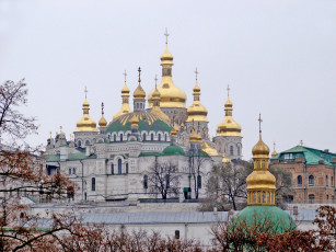 Картинка киево печерская лавра города киев украина купола