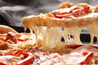 Картинка еда пицца помидоры паприка ветчина сыр томаты