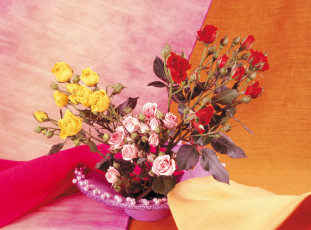Картинка цветы розы ваза