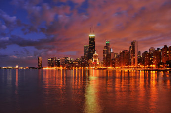Картинка города Чикаго сша америка штат иллинойс