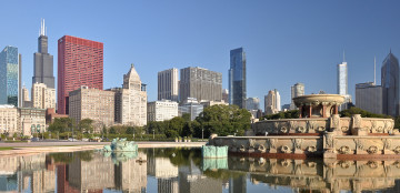 Картинка города Чикаго сша здания небоскрёбы мегаполис панорама